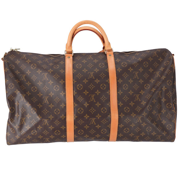 Louis Vuitton Keepall Bandouliere 60 Monogram Boston Bag M41412 Brown - Picture 3 of 9